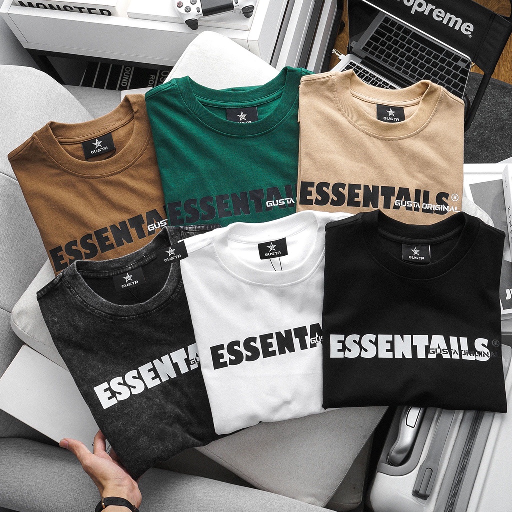 Áo Thun Nam Cổ Tròn Essentials Đẹp  Có Màu Xanh,Đen,Trắng...Áo Thun Nam Cao Cấp 100% Cotton ,Thấm Hút Tốt - APW0522