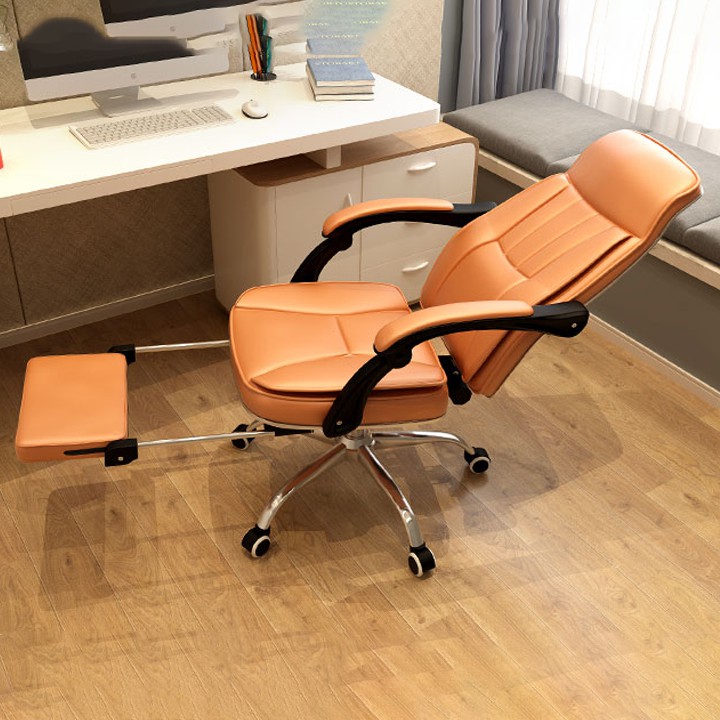 Ghế văn phòng xoay 360 độ da Pu cao cấp có gác chân M028-2 | BigBuy360 - bigbuy360.vn