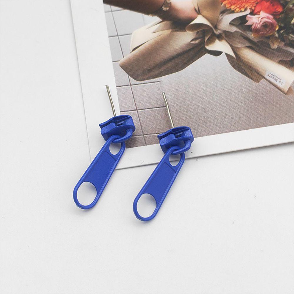 Khuyên Tai Kim Loại Hình Hũ Thủy Tinh Có Khóa Kéo Dễ Thương Vui Nhộn Cho Nữ