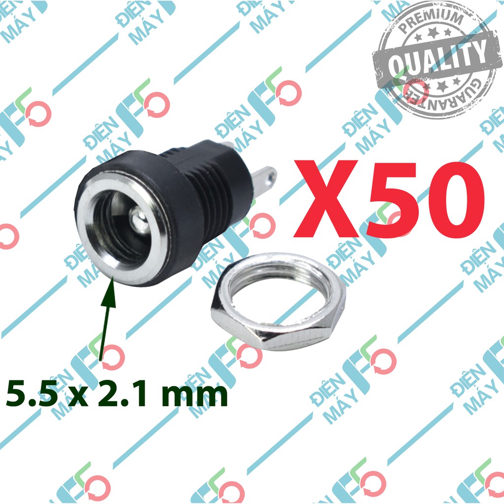 DMF5 Combo 50 Giắc , Jack sạc DC, giắc cái (Female) size 5.5*2.1mm