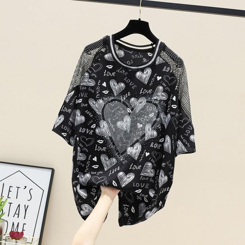 Áo Thun Ngắn Tay Form Rộng In Họa Tiết Thời Trang Mùa Hè Dành Cho Nữ
