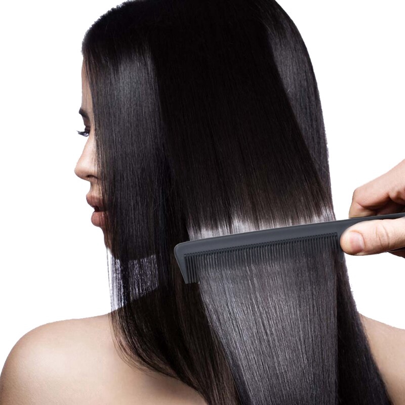 2 lược răng mịn bằng kim loại cacbon chống tĩnh điện tạo kiểu làm tóc chuyên nghiệp