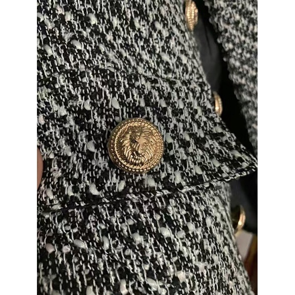 Áo khoác dạ  Tweed cúc vàng
