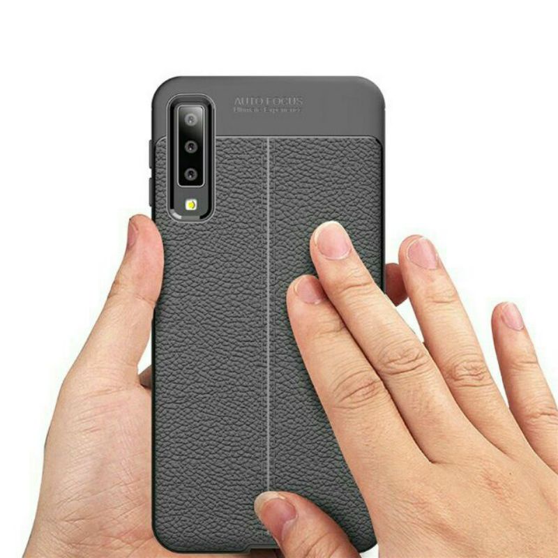Ốp lưng SamSung Galaxy A7 2018/ A9 2018 silicon giả da, chống sốc Auto Focus