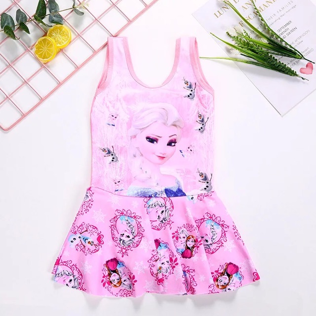 HOT!! Đồ bơi elsa cho bé mẫu chân váy xoè cực xinh - MT88.38