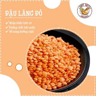 Đậu lăng đỏ hữu cơ tách vỏ nhập khẩu 500g