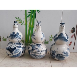 Bình hồ lô gốm sứ Bát Tràng 1000ml