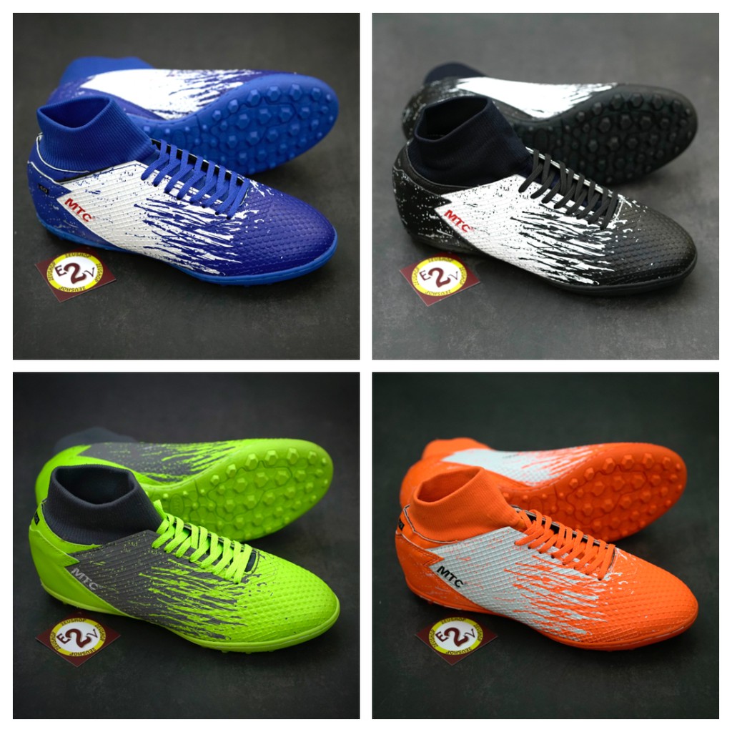 Giày đá bóng nam MTC Faster Colorful cao cổ, giày đá banh thể thao cỏ nhân tạo dẻo nhẹ - 2EVSHOP