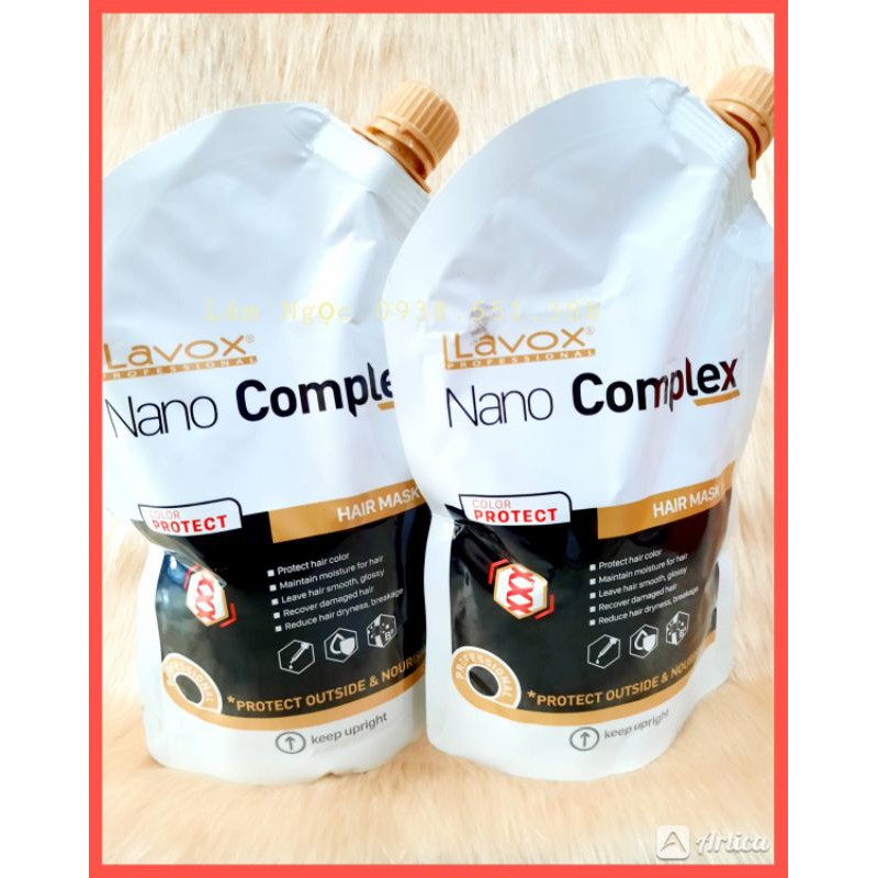 Kem Hấp, ủ, xả tóc Siêu dưỡng và khóa màu tóc nhuộm LAVOX NANO.