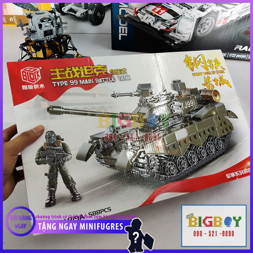 [FreeShip] Đồ Chơi Lego MEGA BLOK Xe Tăng Quân Đội 819A, 588PCS, Chất Liệu ABS Nguyên Sinh Cao Cấp