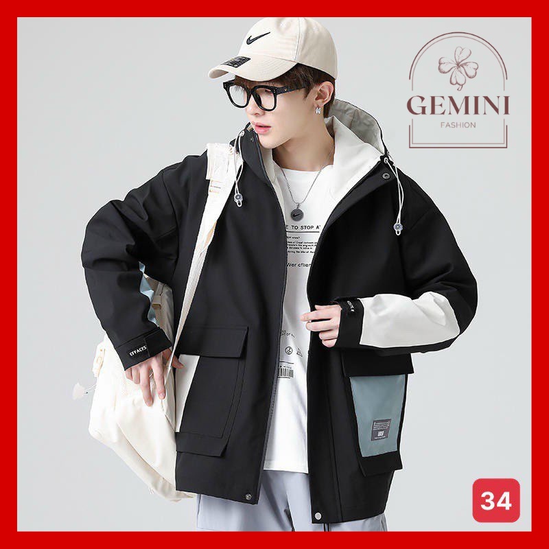 Áo khoác kaki nam 2 lớp cao cấp áo khoác nam Gemini Fashion thời trang phố phong cách trẻ trung T33
