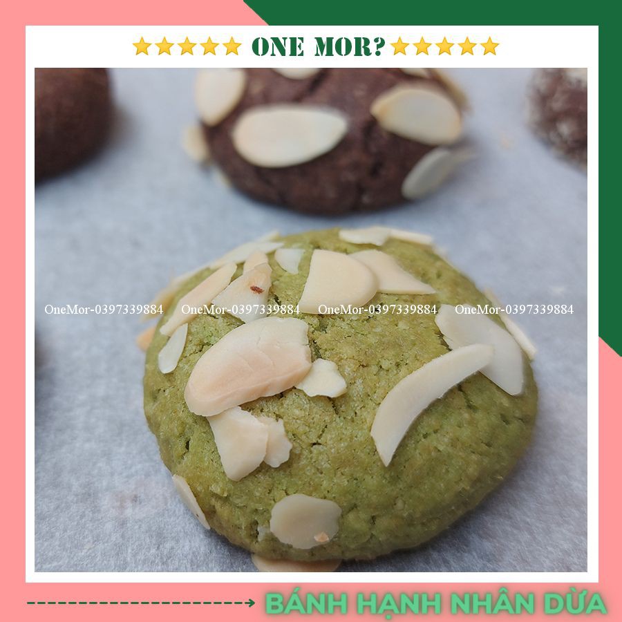 Bánh Cookies Hạnh Nhân Dừa bánh ăn kiêng cho người tập gym và bà bầu 20gram ăn thử | OneMor