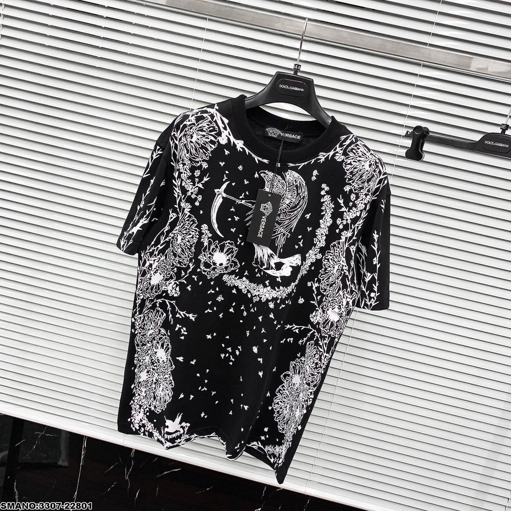 Áo Phông Nam Versace In Hình Họa Tiết Cực Chất - Áo Thun Nam Nữ Versace Chất Cotton Thoáng Mát Mềm Mịn DT STORE MENWEAR