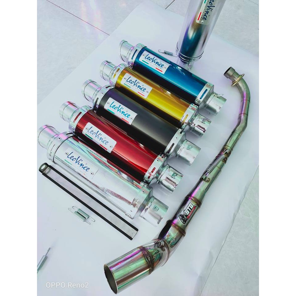 Pô Leovince đủ màu full cổ 2 khúc lắp cho exciter 150 cc ,...