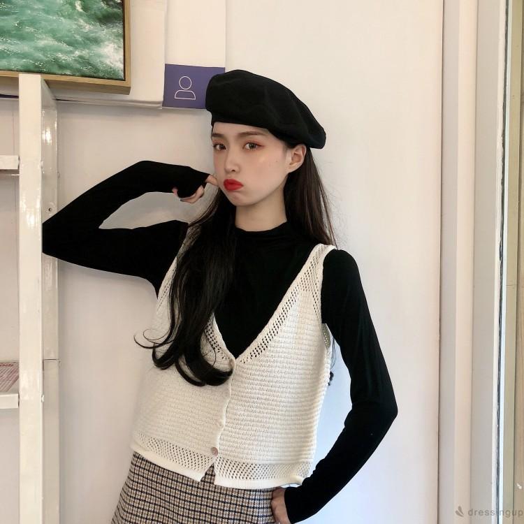 Áo khoác vest không tay xẻ cổ chữ V phong cách thời trang cá tính cho phái nữ | BigBuy360 - bigbuy360.vn