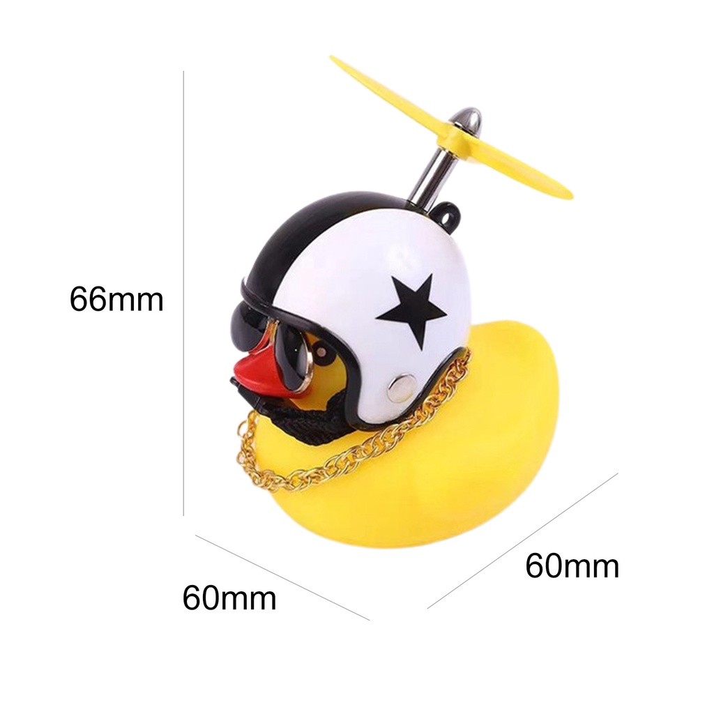 Mô Hình Chú Vịt Đội Mũ Bảo Hiểm Màu Vàng Phản Quang Dễ Thương