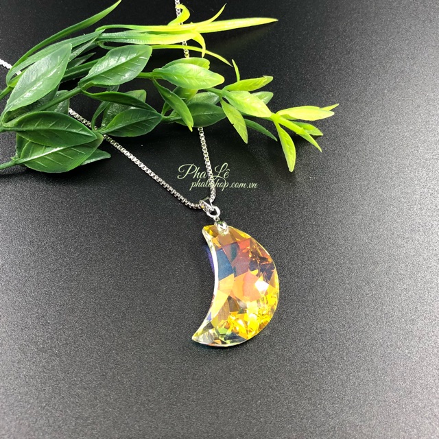 Mặt Dây Chuyền Pha Lê Swarovski Hình Trăng Khuyết S30mm