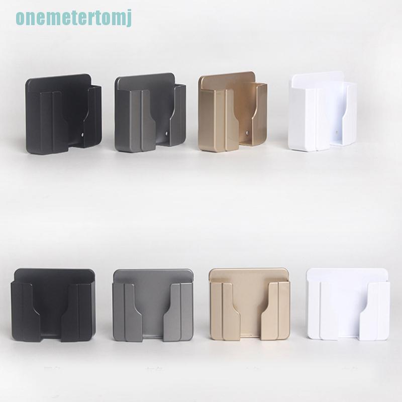 【ter】Wall Mounted Organizer Storage Box Remote Control Mounted Phone Plug Wall Hold