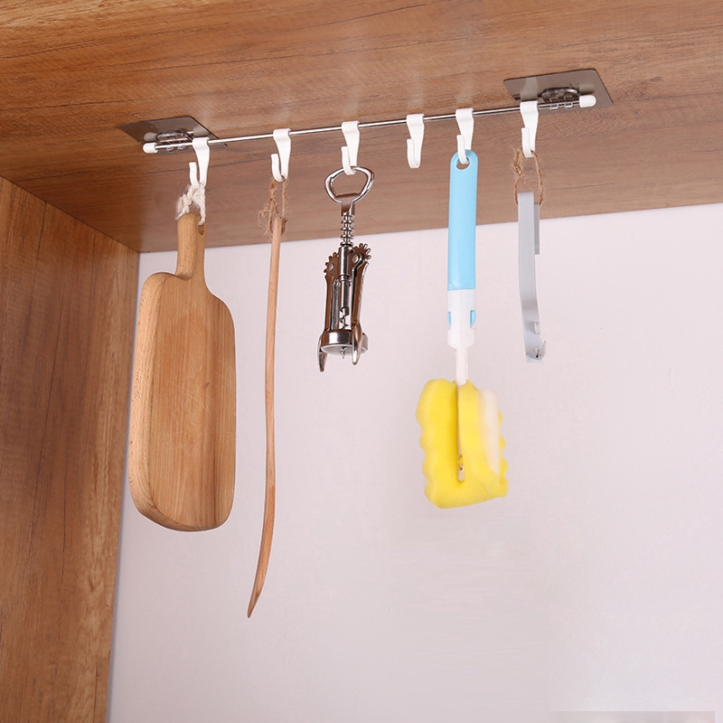 Móc treo đồ dùng bằng thép không gỉ đa năng tiện dụng cho nhà bếp/ nhà tắm