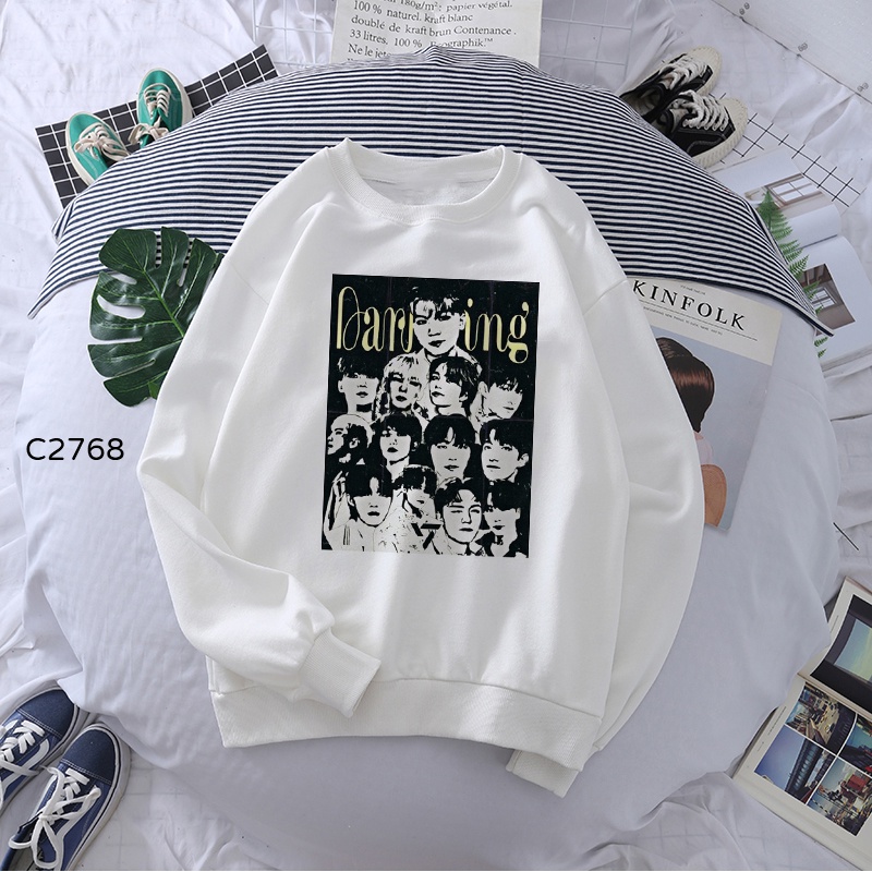 Áo Hoodie In Chữ seventeen darl + ing Cá Tính Thời Trang unisex