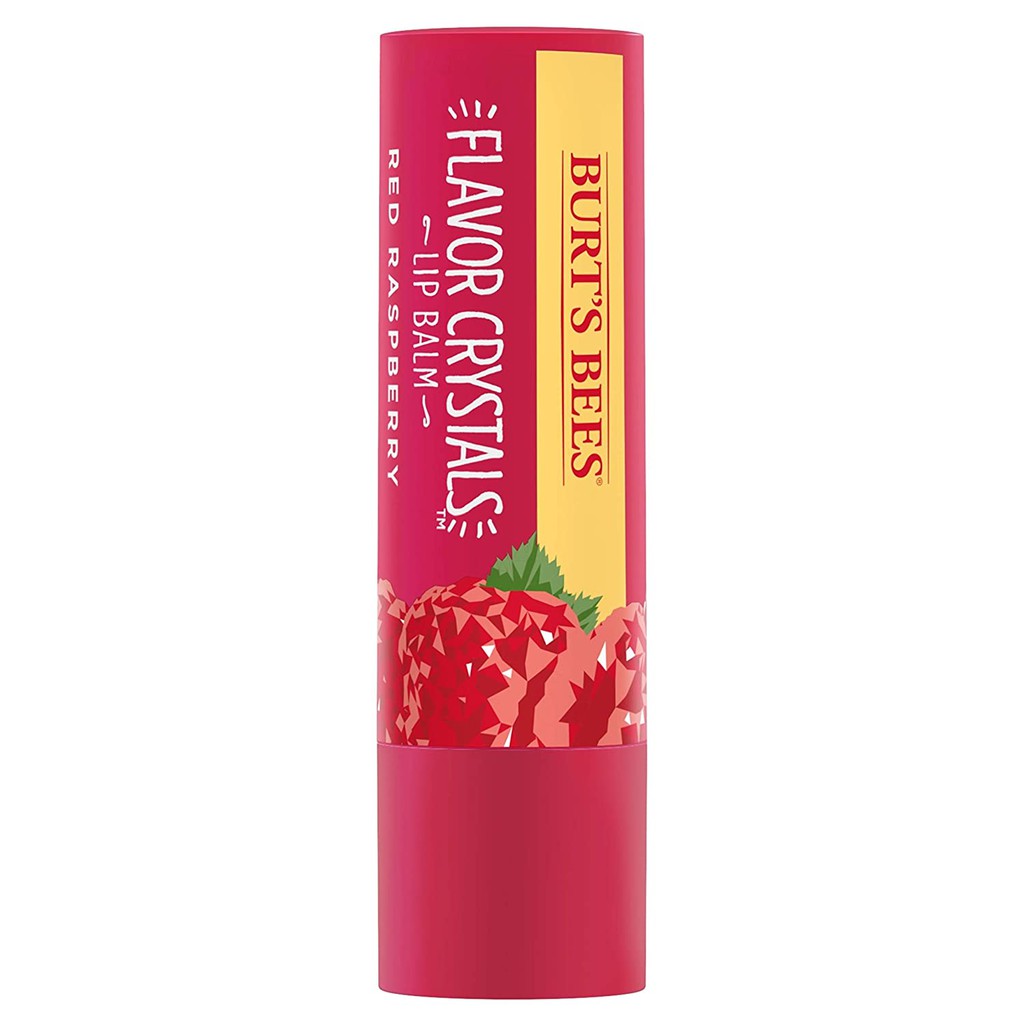 Son dưỡng môi thiên nhiên Burt's Bees Flavor Crystals 100% Natural Lip Balm Red Raspberry 0.16oz (Mỹ)