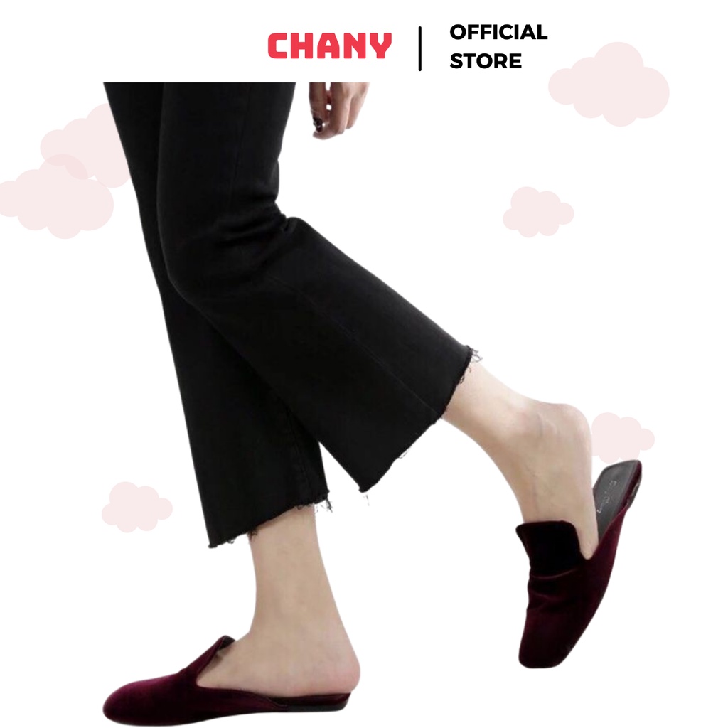 Quần bò ống loe đen trơn Bigsize CHANY STORE Q04