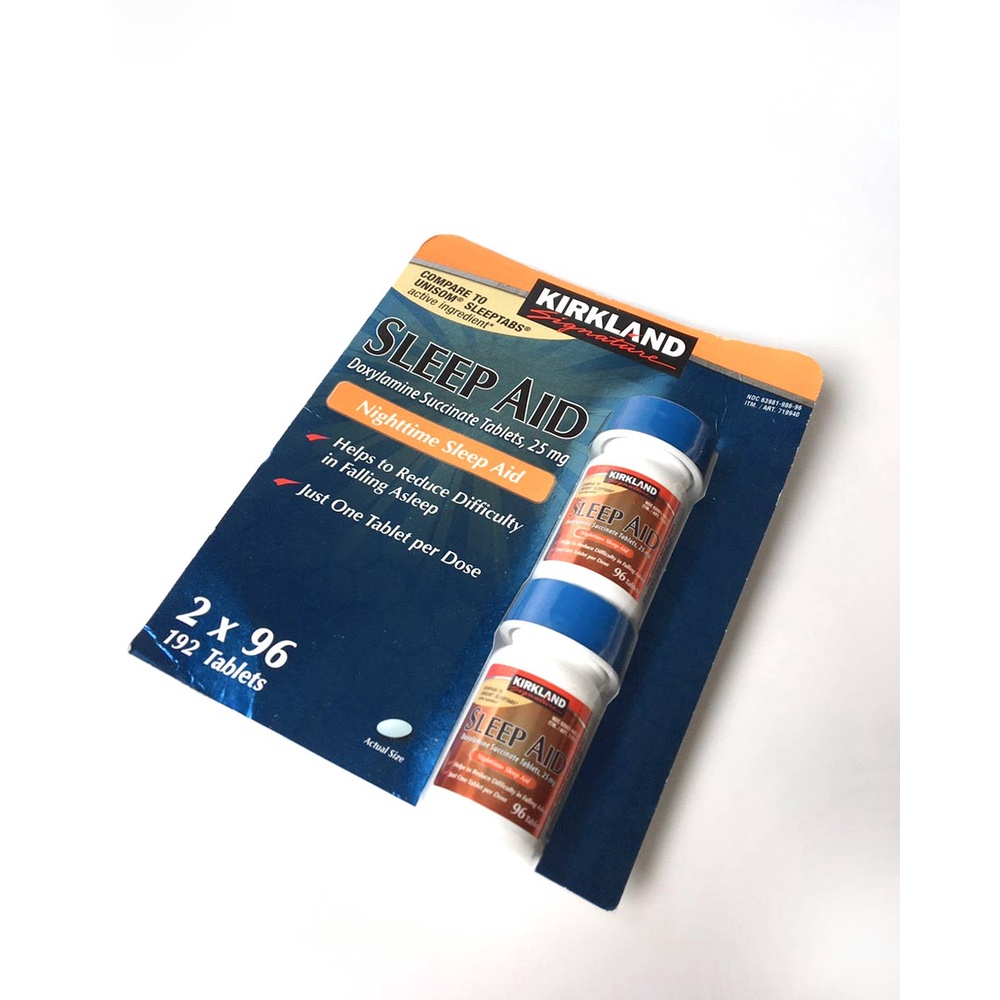Hỗ trợ giấc ngủ ngon Kirkland Signature Sleep Aid 2 lọ x96 viên
