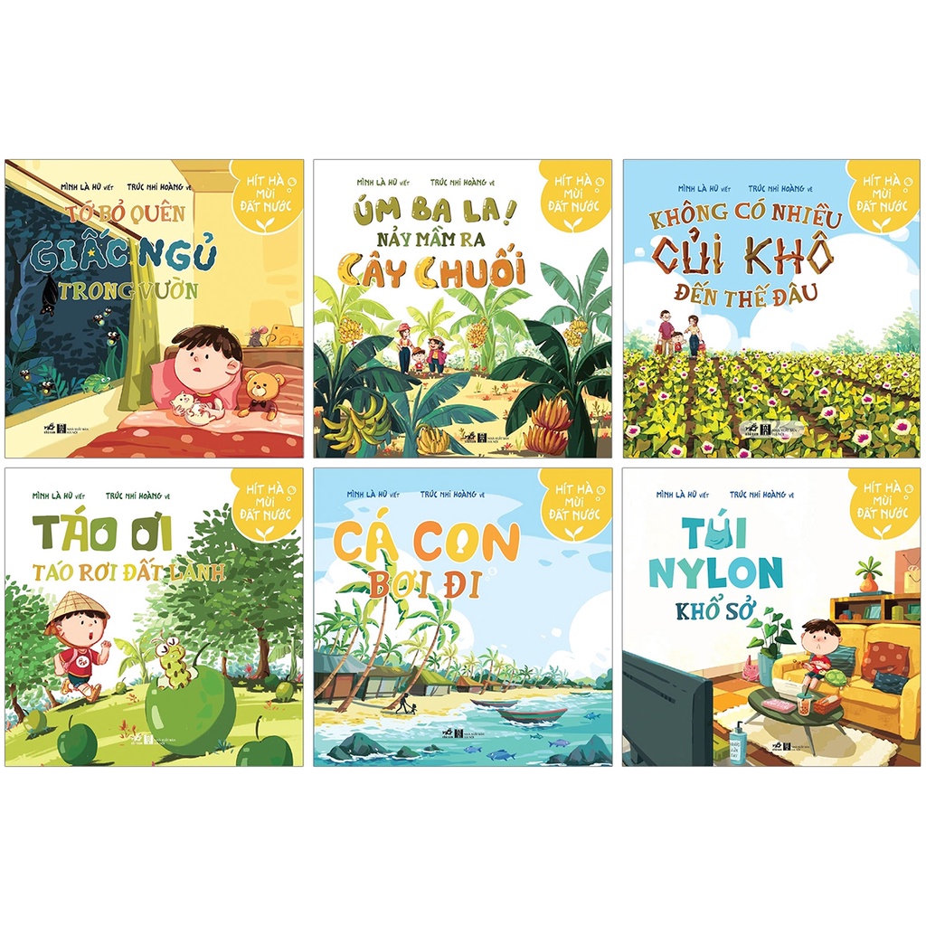 Sách thiếu nhi - Hít hà mùi đất nước - Combo 6 cuốn truyện tranh vui học cho bé từ 4 đến 8 tuổi