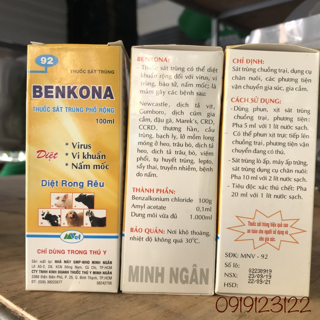 Benkona đặc trị nấm giá thể trên cây trồng chai 100ml