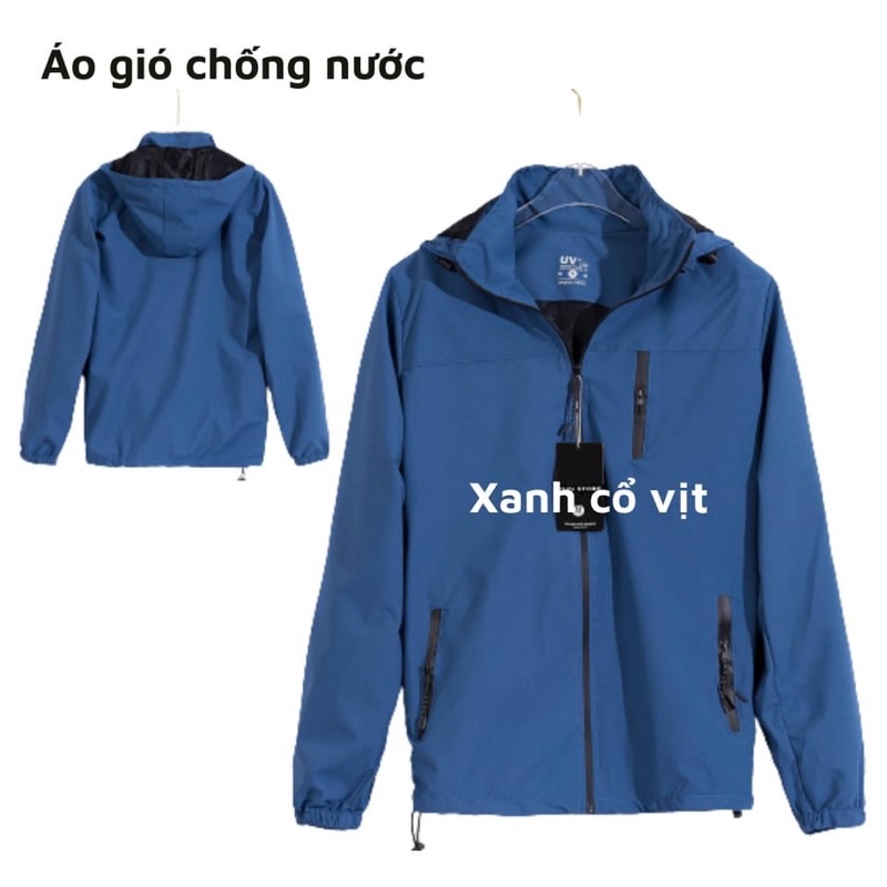 Áo khoác gió 2 lớp nam nữ chất liệu tráng bạc chống mưa chống gió chống nắng -2021