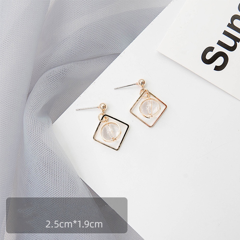 Khuyên Tai Hình Học Đơn Giản Thời Trang Hàn Quốc Quyến Rũ Cho Nữ