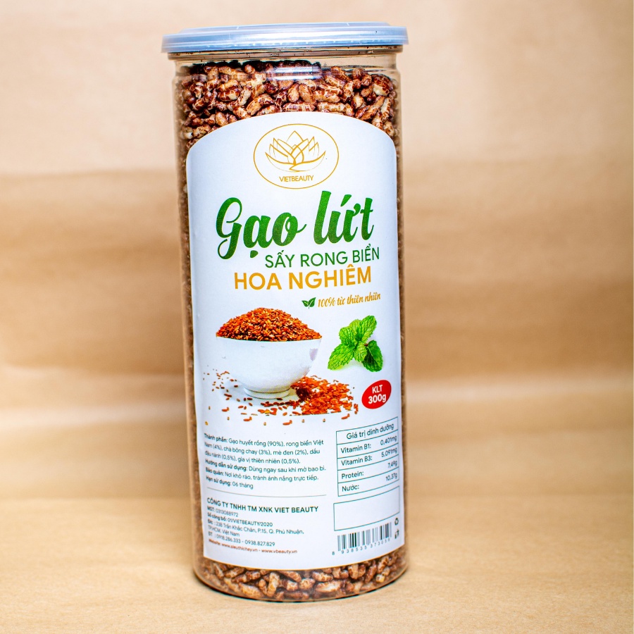 Gạo lứt rong biển sấy Hoa Nghiêm - Ăn kiêng, Giảm cân Ngon, Sạch & Đảm bảo - Hũ 300gram - HSD 6 tháng | BigBuy360 - bigbuy360.vn