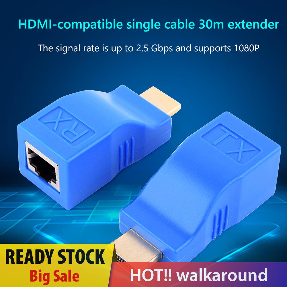 Bộ 2 Đầu Nối Dài Mạng Lan Rj45 4k Hdmi 30m Cat5E Cat6