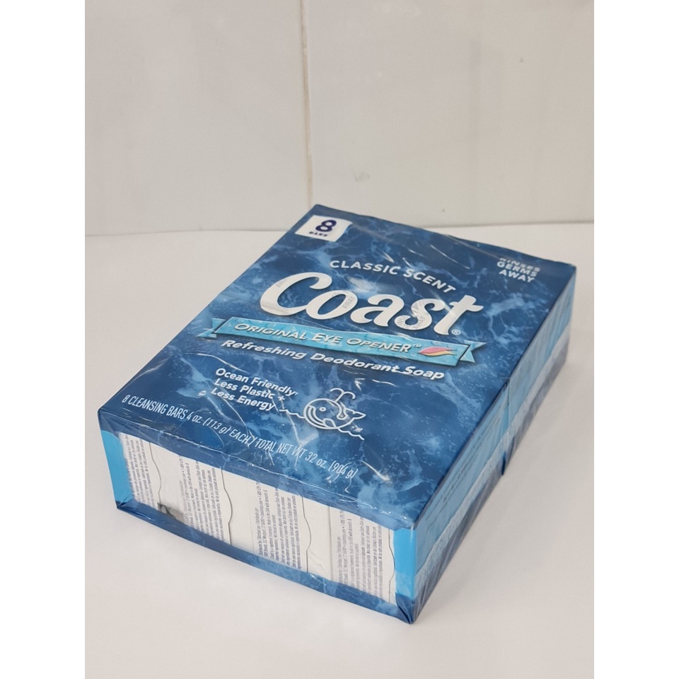 Lốc 8 Bánh Xà Bông Coast 113g USA