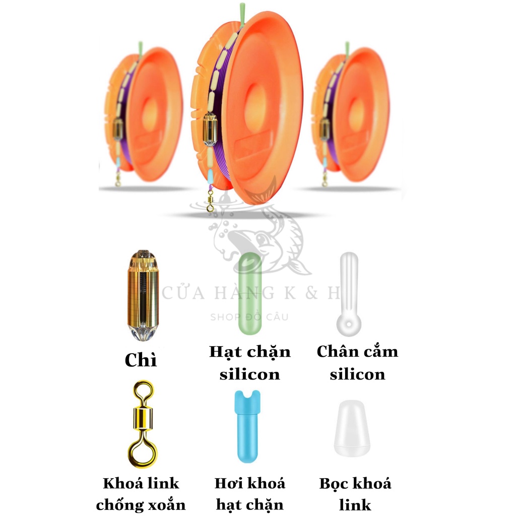 [ Có Video ] Trục Câu Đài BGW Hàng Cao Cấp , Có Khóa Link Chống Xoắn , Hạt Chặn Chân Cắm Silicon