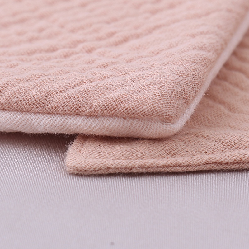 Yếm Ăn Cotton Mềm Mại Màu Trơn Hình Tam Giác Có Nút Bấm Hai Mặt Dành Cho Trẻ Em Mới