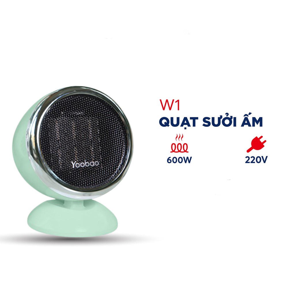 [Gía sỉ] Quạt sưởi ấm mini để bàn Yoobao W1 Công suất 600W Dòng điện 220V Bảo hành 12 tháng 1 đổi 1