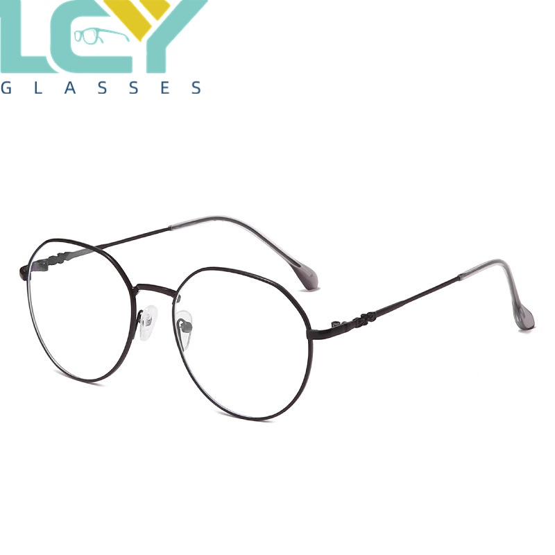 LCYY gọng tròn nhỏ chống ánh sáng xanh Kính thời trang nữ phiên bản Hàn Quốc 7712 (-0 ° -600 °) spot