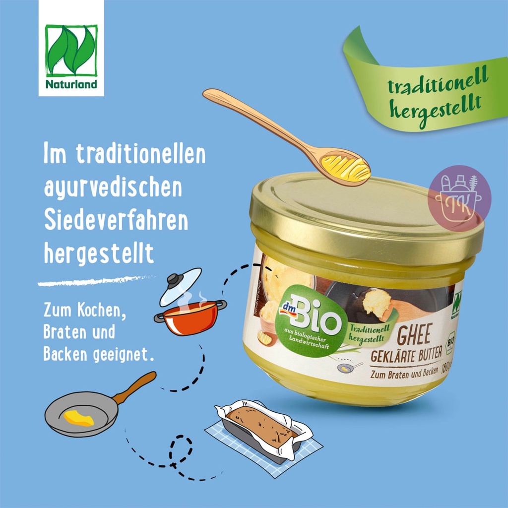 [Date mới nhất] Bơ ghee hữu cơ DM Bio Đức 180g