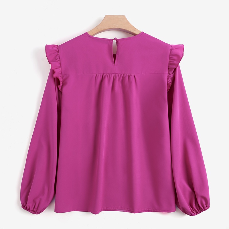 Áo kiểu ZANZEA cổ tròn tay phồng gài nút thời trang cho nữ