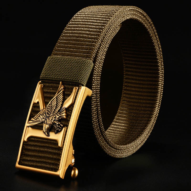 Thắt lưng nam - Chất liệu vải dù PE-Size 3.5 x 115cm dày 0.4 cm - Khóa kim mạ tĩnh điện chống chầy - phong cách phượt