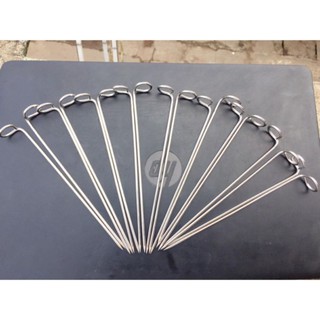 Quê xiên thịt inox chuẩn 304- 15,5cm dùng cho nồi chiên không dầu