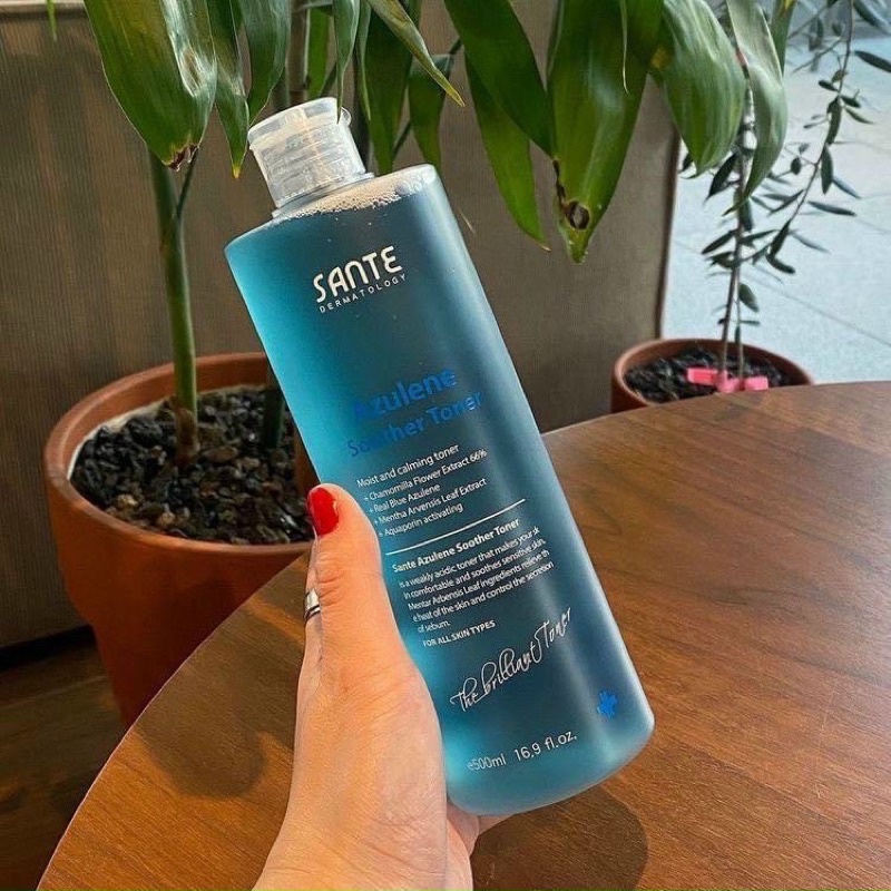 Toner Sante Căng Bóng Phục Hồi Da Chứa Ha Đa Phân Tử Siêu Nhỏ - Azulene Soother Toner 500ml