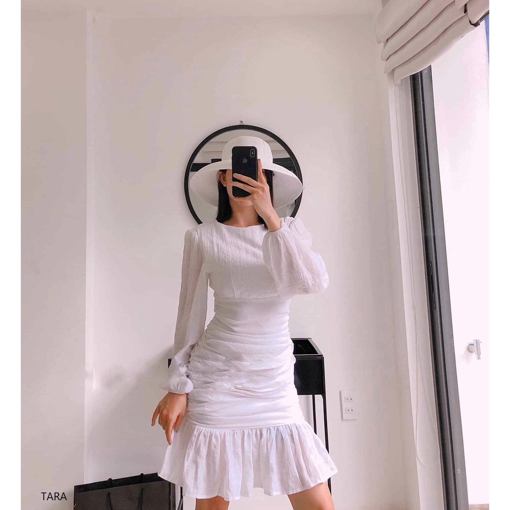 Đầm body nhún thân tay dài Tara dress - Đầm body đuôi cá đi tiệc (kèm ảnh thật) | BigBuy360 - bigbuy360.vn