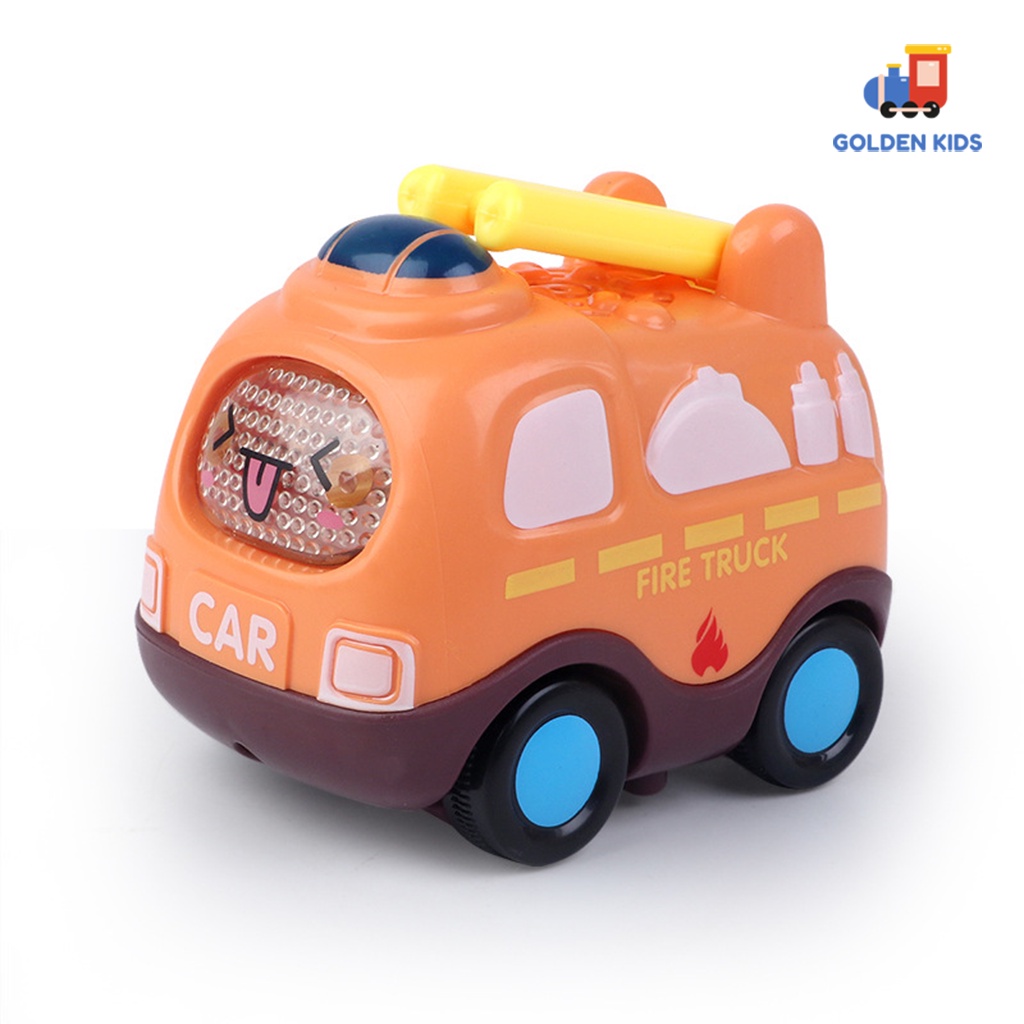 Bộ ô tô đồ chơi quán tính mô tả xe cứu hỏa, cứu thương, cảnh sát, taxi hấp dẫn cho bé