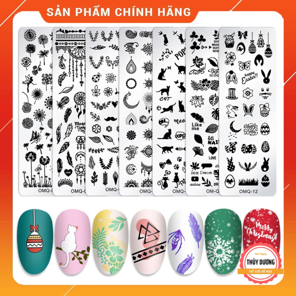 Khuôn in móng hình hoa, họa tiết chuyên dùng làm nail