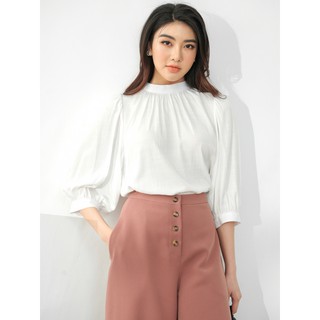 Oyster and Snail - Áo Apricot sơ mi cổ trụ, tay bồng - 0231