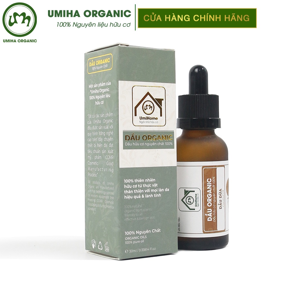 Dầu Dừa nguyên chất UMIHOME ép lạnh tinh khiết 30ml chăm sóc tóc, dưỡng da và môi