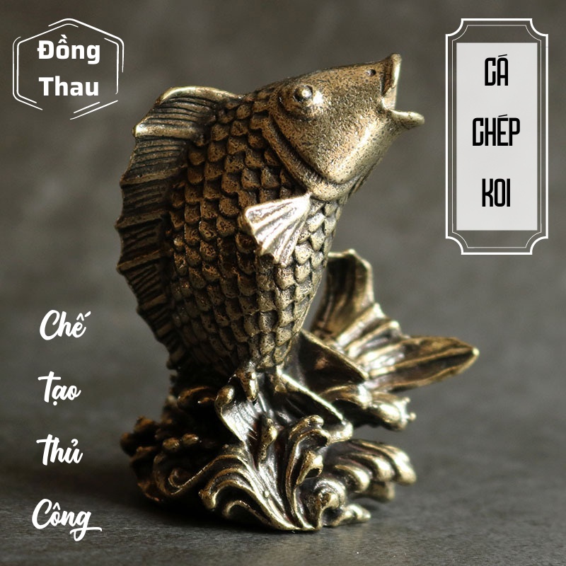 Tượng Đồng Thau Hình Cá Chép Nhảy Rồng