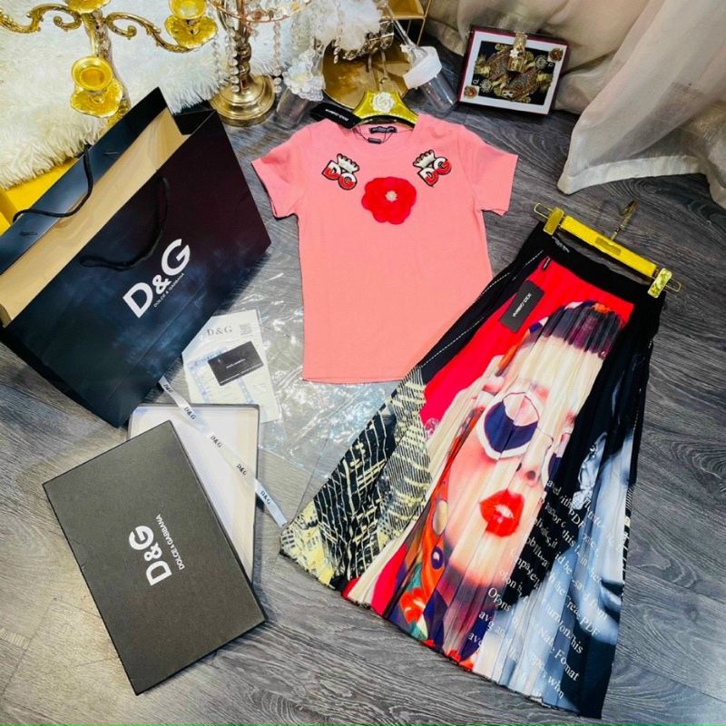 Chân váy hoạ tiết dáng dài hàng QC